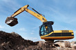loader excavator in a quarry