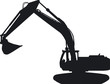 Vektor: Bagger Silhouette links Bagger Silhouette links