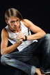 young thoughtful man