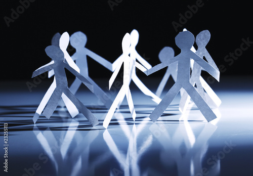 Photo: paper group circle people paper group circle people