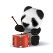 3d Teddy bangs the drum!
