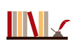 Books and inkwell
