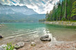 HDR Image of Zugspitze in the german Alps and Eibsee