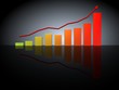 Illustration: abstract business graph abstract business graph