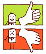 thumb up & down