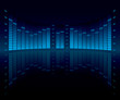 Blue Graphic Equalizer Display