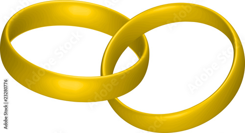Vektor: goldene Eheringe goldene Eheringe