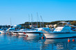 Luxury yachts in sea port
