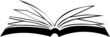 opened book vector illustration