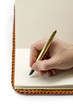 Writing in blank book
