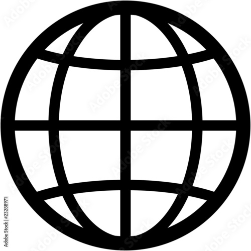earth globe vector. Earth globe icon - vector