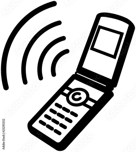 cell phone icon. Ringing mobile phone icon