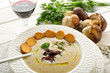 cep soupe- crema di funghi porcini e crostini cep soupe- crema di funghi porcini e crostini
