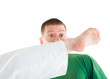 blow by leg head.surprise of athlete blow by leg head.surprise of athlete