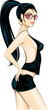Disco sexy glamour girl