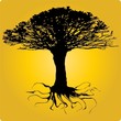 Tree of a twisting root. Vector