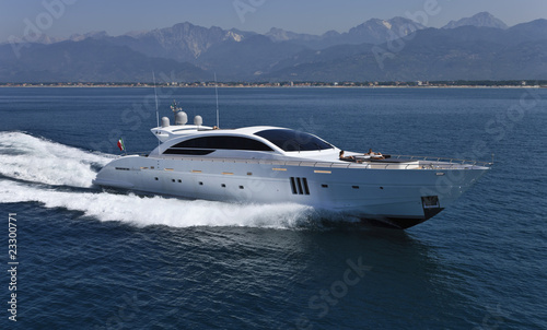 Photo: Italy, Tirrenian sea, off the coast of Viareggio, luxury yacht Italy, Tirrenian sea, off the coast of Viareggio, luxury yacht