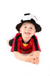 lachender Fussballfan