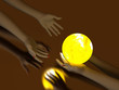 Hand and Luminous globe
