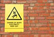 High voltage sign
