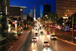 Night street traffic