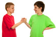 Greeting of two boys