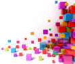 Shiny colorful boxes. Abstract background