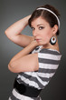 Foto: Women in striped dress Women in striped dress