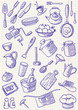 Vecteur : Kitchen doodles set Kitchen doodles set