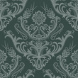 Luxury green floral damask wallpaper