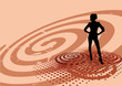 Girl. Modern background.