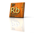 Rubidium form Periodic Table of Elements - wood board Rubidium form Periodic Table of Elements - wood board