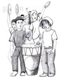 Rhythms Drum Dancing People