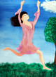 Leaping Lady in Between Heaven and Earth