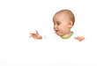 cute baby boy holding empty blank board cute baby boy holding empty blank board