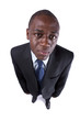 african businessman with a silly expression