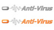 Word Anti-Virus Connected to a Mouse - Orange and Grey