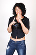 Young girl with camera.