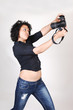 Young girl with camera.