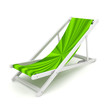 Chaise lounge over white