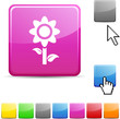 Flower glossy button.