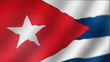 Cuba - waving flag detail Cuba - waving flag detail