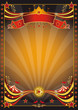 Orange and black circus poster