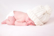 Little Newborn Baby Sleeping on White Background Little Newborn Baby Sleeping on White Background