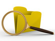 Search of data. Isolated 3D image on white