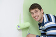 man painting