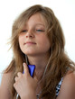 Kind mit Musik Player
