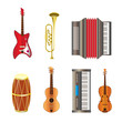 Musical instrument icons - vector icon set Musical instrument icons - vector icon set
