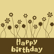 Happy birthday flowers card