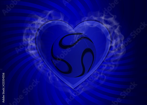 Vector: hot heart japan blue hot heart japan blue